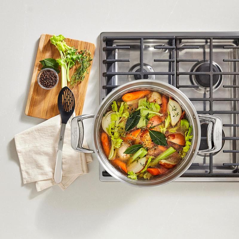 Stockpot All-Clad Simply Strain em aço inoxidável 16L com tampa
